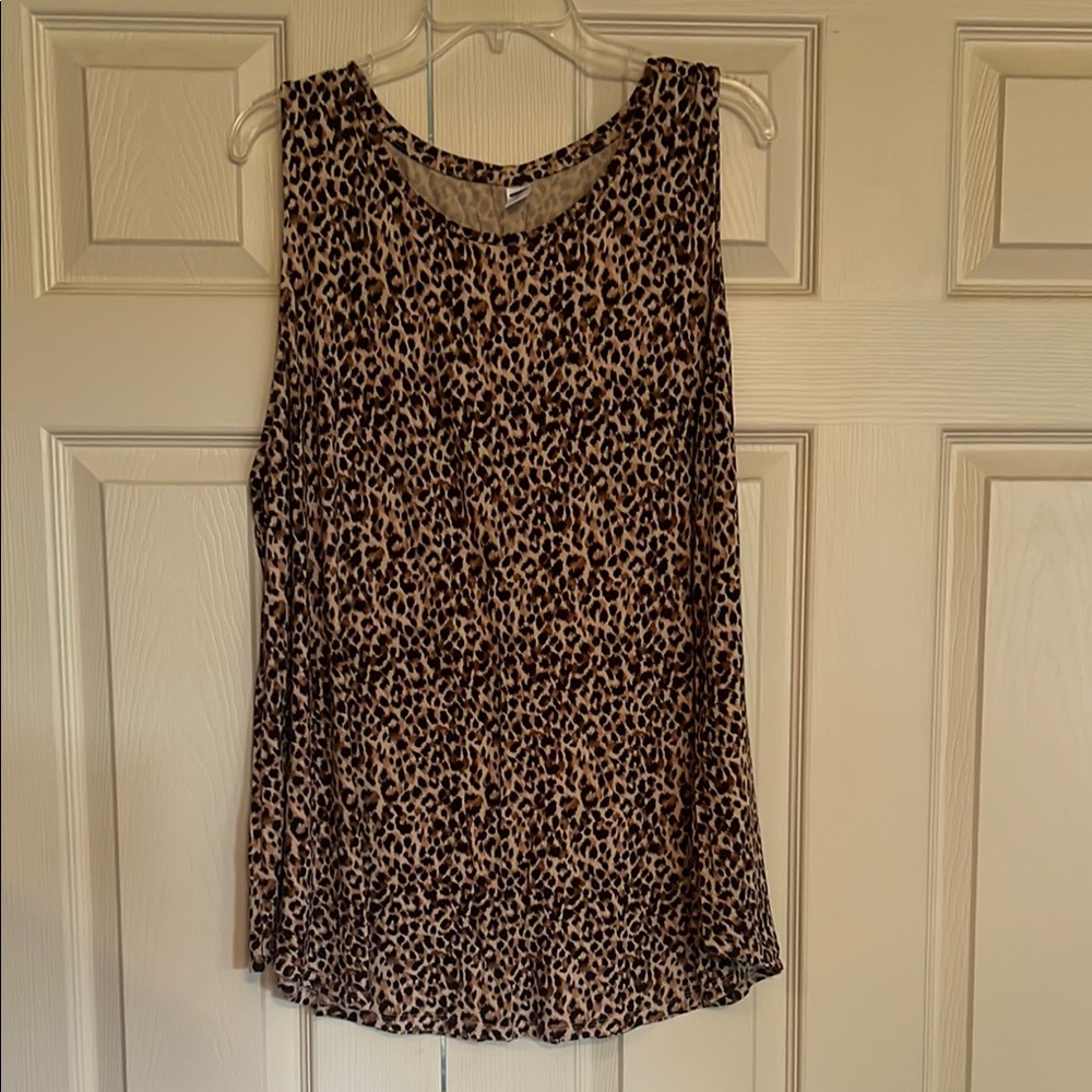 Old Navy Animal Print Tank Top - Brown and Black